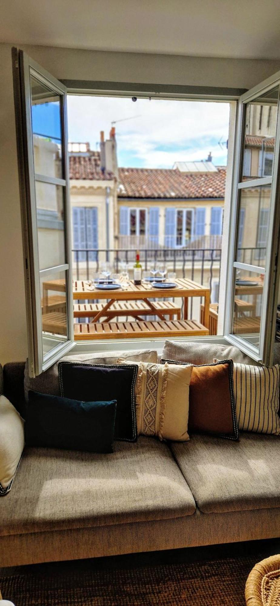 Terrasse - Hyper Centre - 2 Chambres - Parking Gratuit - Calme & Lumineux - Arrivee Autonome Marseille Luaran gambar