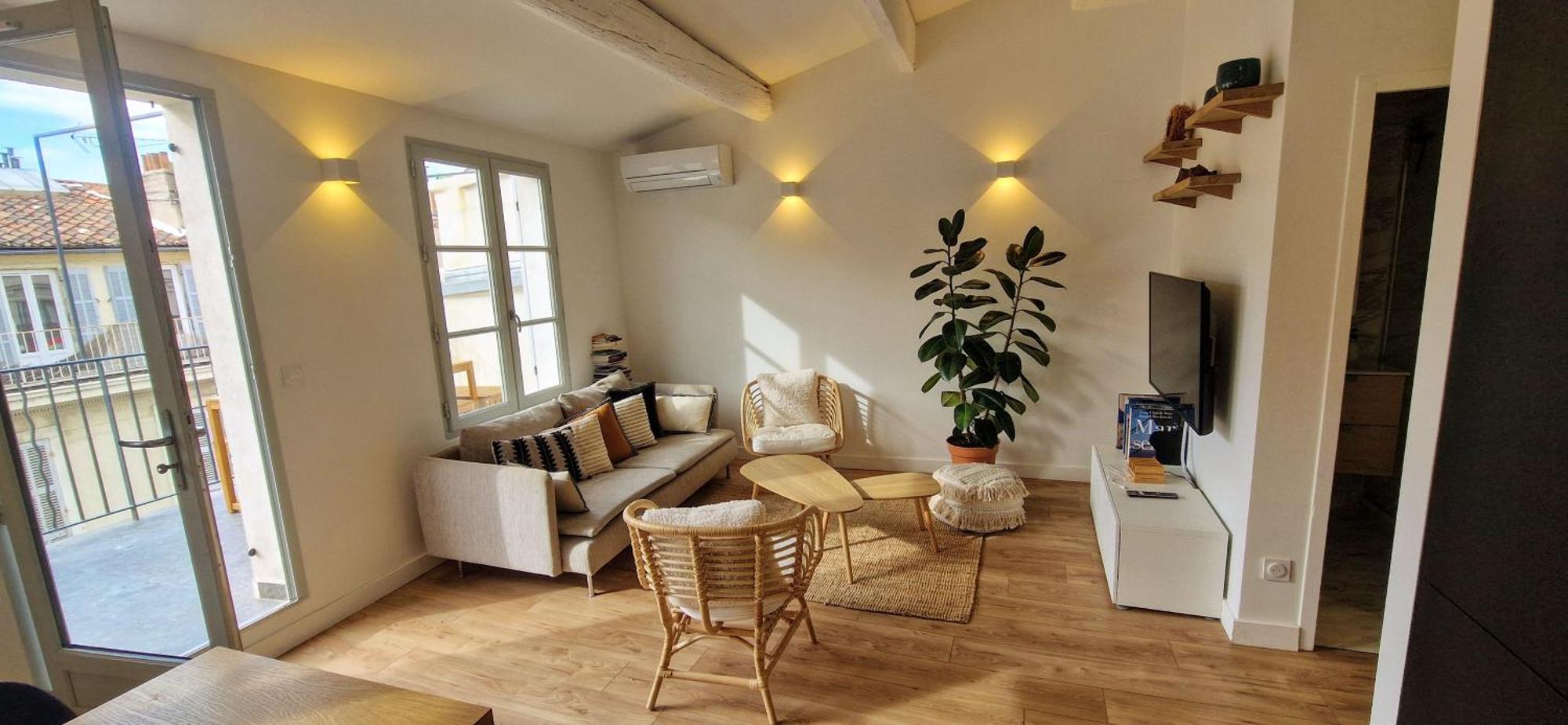 Terrasse - Hyper Centre - 2 Chambres - Parking Gratuit - Calme & Lumineux - Arrivee Autonome Marseille Luaran gambar